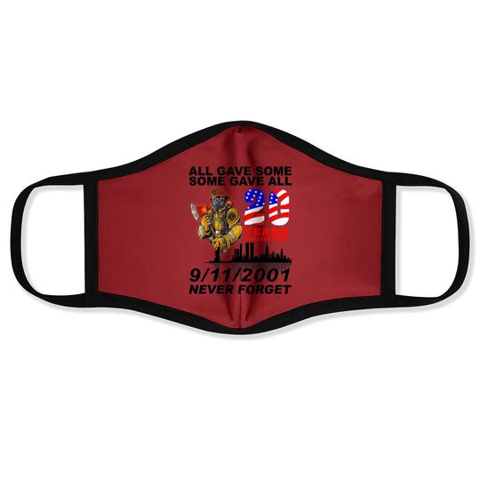 Discover Never Forget 9-11-2001 20th Anniversary Firefighters Face Masks