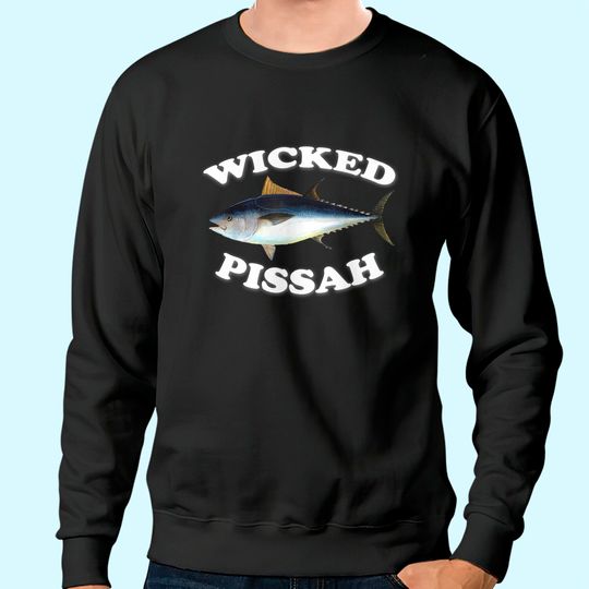 Discover Wicked Pissah Bluefin Tuna Illustration Fishing Angler Gear Sweatshirt