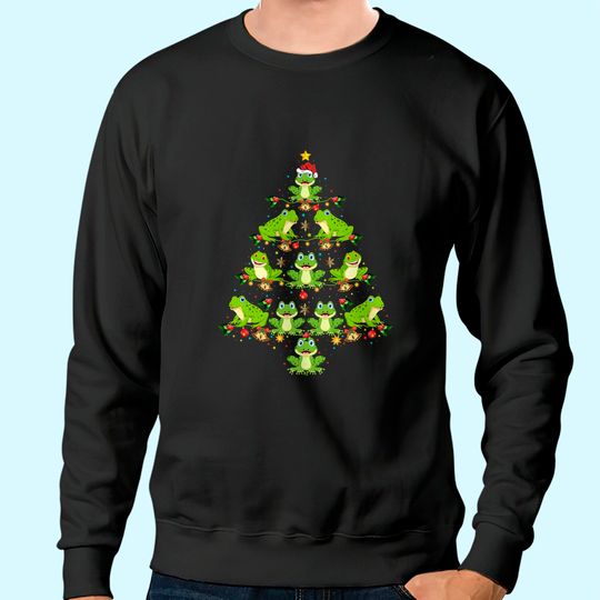 Discover Frog Christmas Tree Gift Christmas Frog Sweatshirt