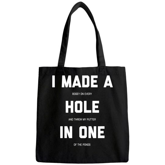 Discover Funny Golf Tote Bag For Men Women - Hole In One Golf Gag Gifts Tote Bag