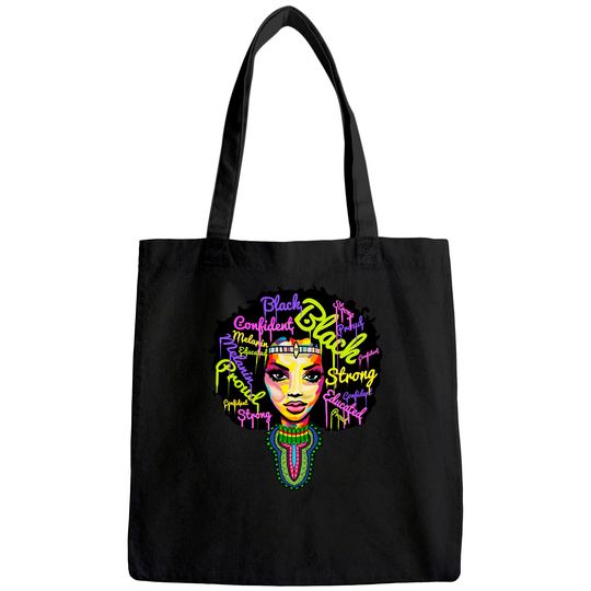 Discover Strong African Queen Tote Bag for Women - Proud Black History Tote Bag