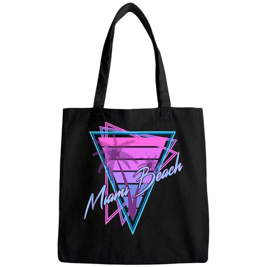 Discover Men's Tote Bag Miami Beach Vintage 80s