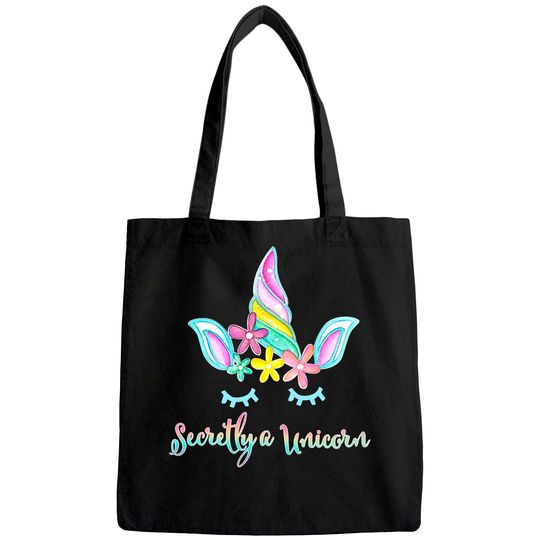 Discover Secretly a Unicorn Flowers and Horn Women's Plus Size Tote Bag