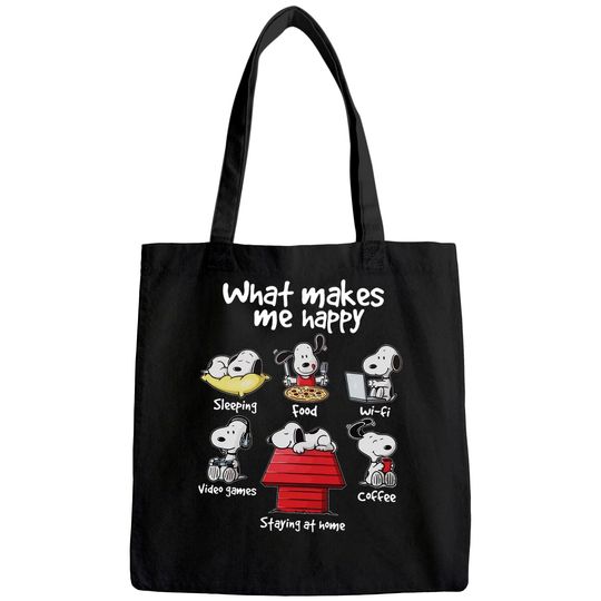 Discover What Makes Me Happy Snoopy Rountine Tote Bag