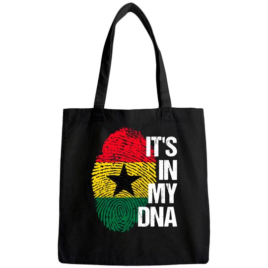 Discover Ghana Ghanaian flag fingerprint heritage roots tee gift Tote Bag