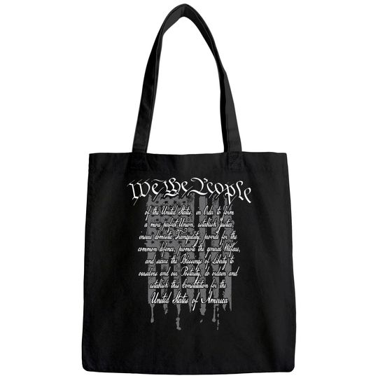Discover Patriotic We The People Constitution American Flag Tote Bag