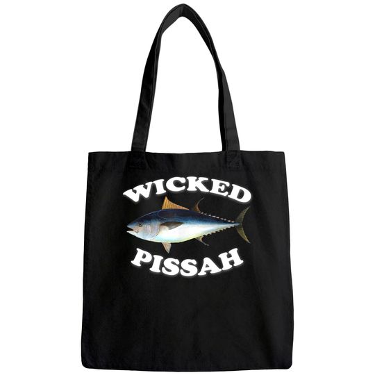Discover Wicked Pissah Bluefin Tuna Illustration Fishing Angler Gear Tote Bag