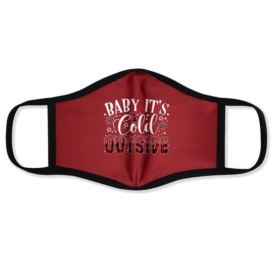 Discover Baby It's Cold Outside Christmas Plaid Face Masks