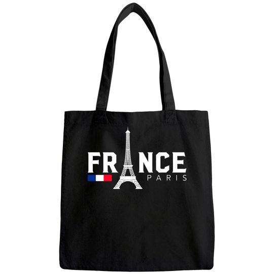 Discover Paris Eifel Tower French Flag Tote Bag