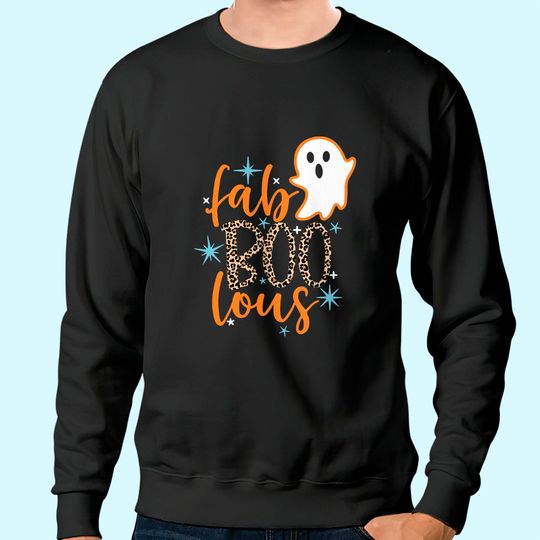 Discover Halloween Fab Boo Lous Leopard Ghost Sweatshirt