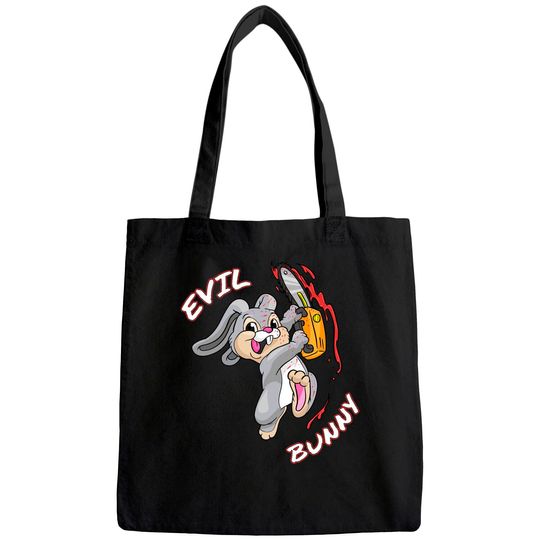 Discover Evil Bunny Tote Bag Halloween funny Bad Rabbit Killer Tote Bag