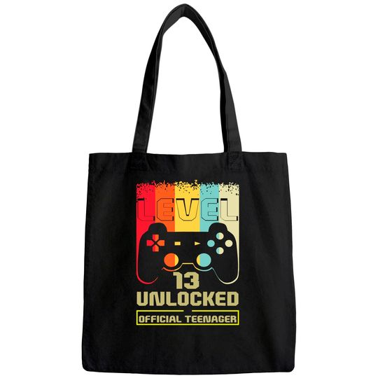 Discover 13th Birthday Level 13 Unlocked Official Teenager Vintage Tote Bag