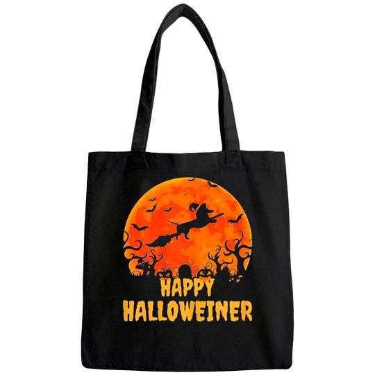 Discover Dachshund Happy Halloweiner Tote Bag