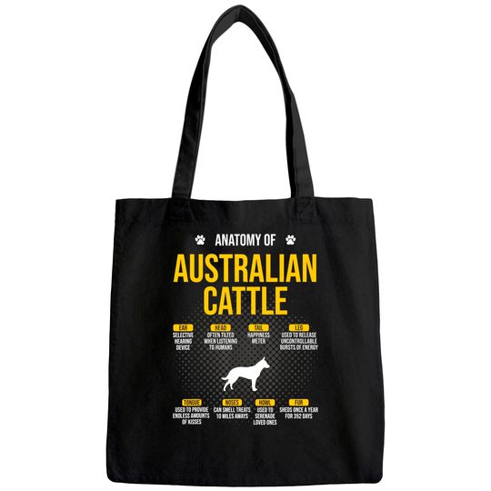 Discover Anatomy Of Australian Cattle Dog Tote Bag
