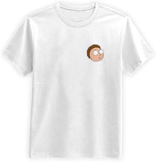 Camisete Manga Curta para Homem e Mulher | T Shirts Estampadas Morty Smith No Peito