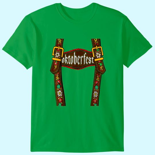Discover Lederhosen Suspenders Oktoberfest Bavarian Munich Beer T Shirt