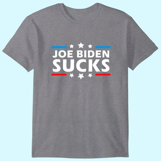 Discover Mens Joe Biden Sucks Funny Anti-Biden Election Political T-Shirt