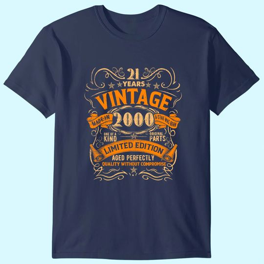 Discover Born In 2000 Vintage 21st Birthday Gift Party T-Shirt