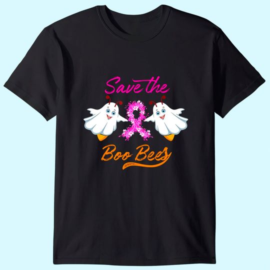 Discover Breast Cancer Halloween Gift - Save The Boo Bees T-Shirt