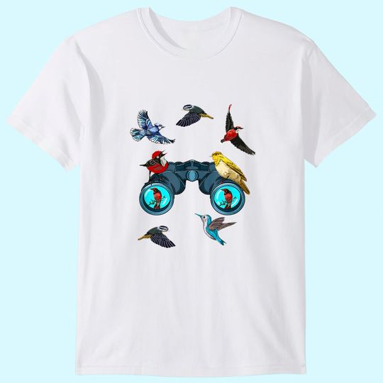 Discover Birdwatching Bird Nerd Great Bird Watcher T-Shirt Binoculars