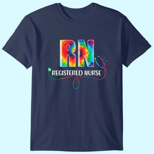 Discover RN Nurse Tie Dye Registered Nurse Life 2021 T Shirt