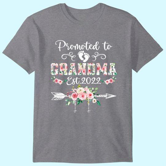 Discover Promoted To Grandma Floral Leveled Up To Grandma T-Shirt