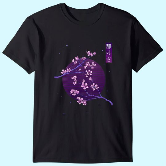 Discover Aesthetic Vaporwave Japanese Blossom Calmness Cherry Flower T-Shirt