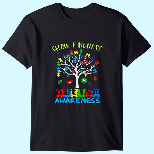 Discover Womens Tree Of Kindness Puzzle Pieces Cute Autism T-shirt
