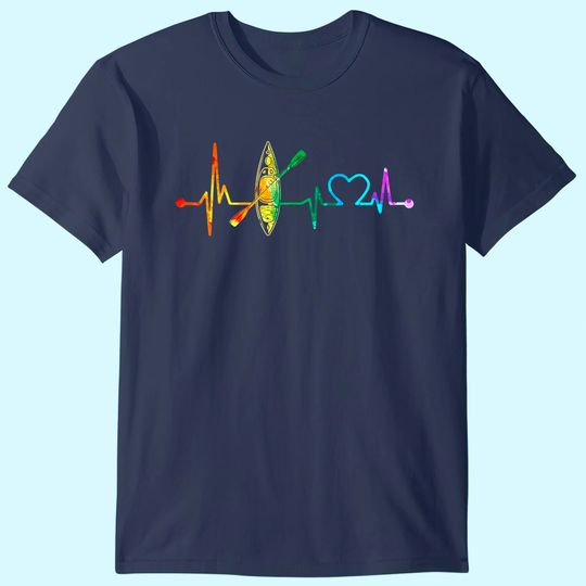 Discover Kayaking Gift My Heartbeat Is A Kayak Vintage Color T-Shirt