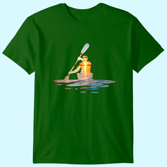 Discover Kayaking Silhouette Kayak Kayaker T-Shirt