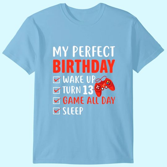 Discover 13th Perfect Birthday Gaming 13 Years Old Gamer T Shirt