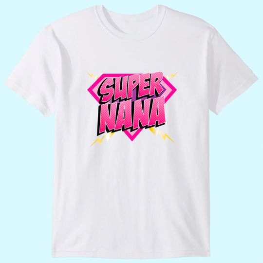 Discover Super Nana Superhero Grandmother Comic Book Women T-Shirt