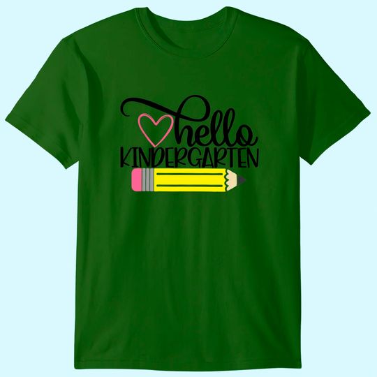 Discover Hello Kindergarten Shirt Back to School Teacher Student Gift T-Shirt
