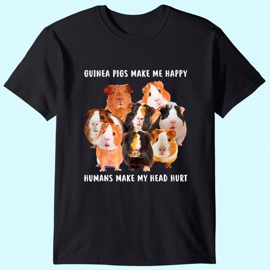 Discover Pig Shirt Make Me Happy Guinea T-Shirt