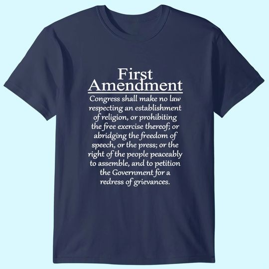 Discover 1st First Amendment U.S. Constitution Patriot US History T Shirt