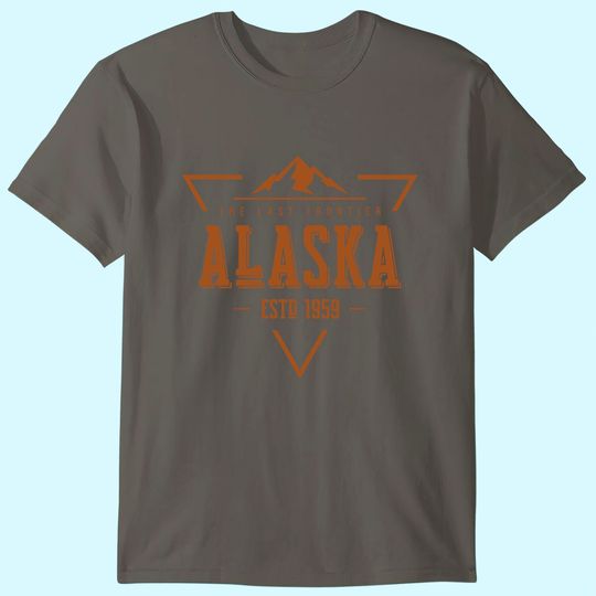 Discover Vintage Denali Mountain Alaska The Last Frontier Logo T Shirt