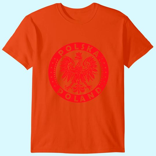 Discover Polska Polish Eagle Vintage Distressed Poland T Shirt
