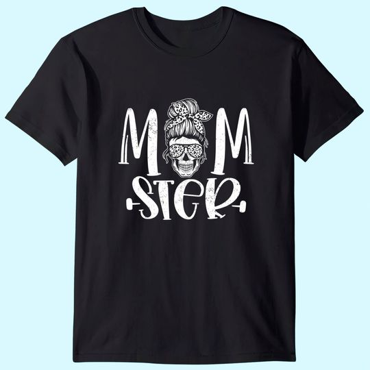 Discover Momster Salty Skull Family Halloween Mom of Monsters T-Shirt