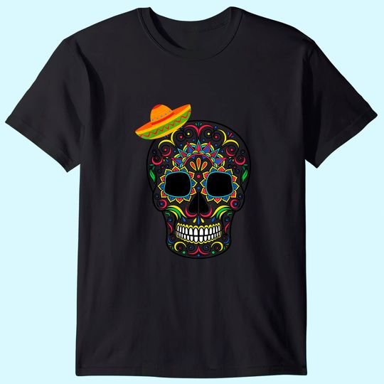Discover Sugar Skulls Day Of The Dead Traditional Food Latin Mexico T-Shirt