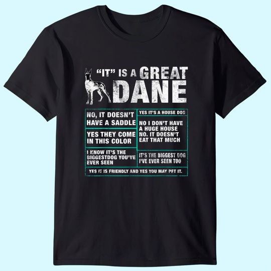 Discover It Is A Great Dane Funny Dog Lover T-Shirt