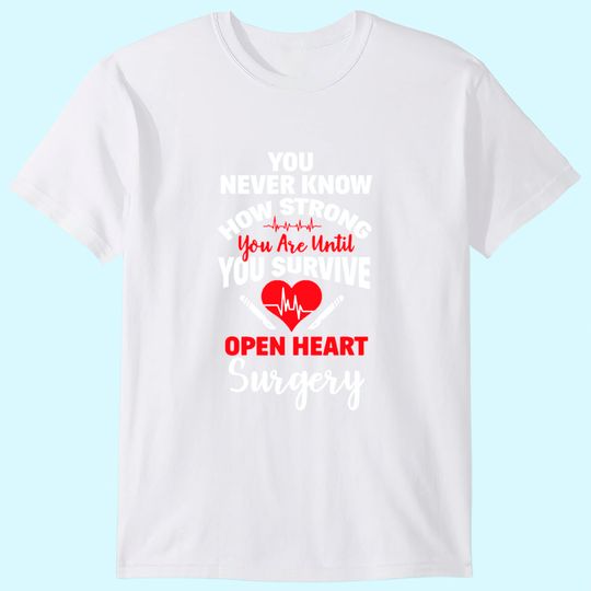 Discover I Survived Open Heart Surgery Bypass Survivor Recovery Gift T-Shirt