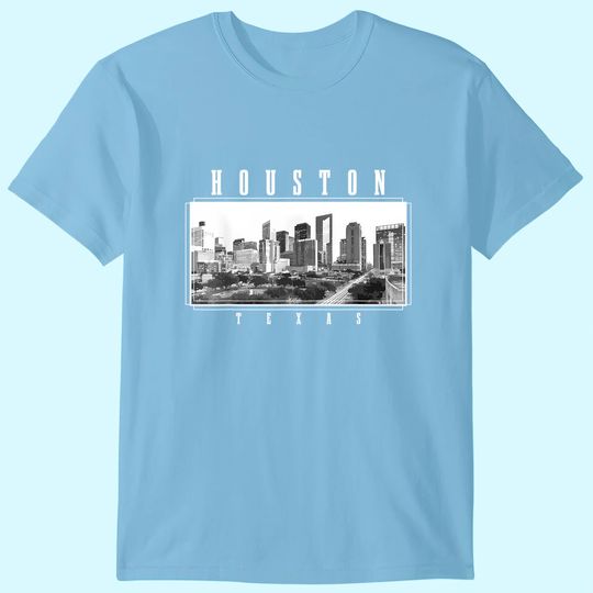 Discover Houston Skyline Texas Pride Vintage Houston T-Shirt