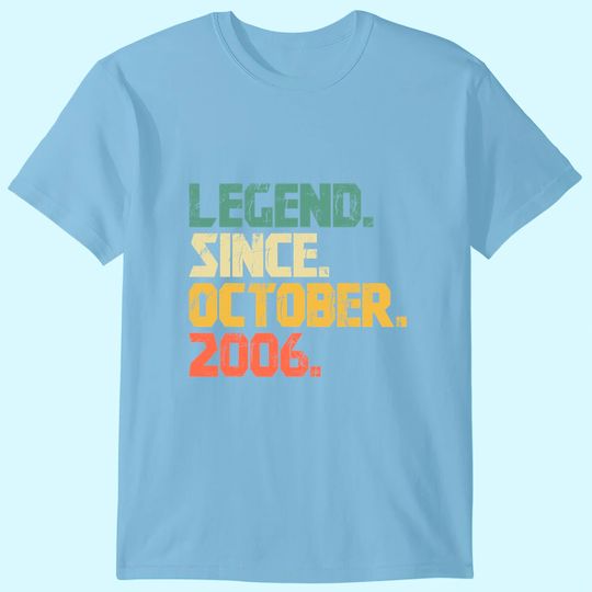 Discover 17 years old Gifts Shirt- Legend Since October 2006 T-Shirt