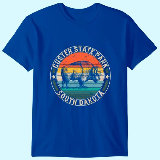 Discover Custer State Park Buffalo Roundup South Dakota Hills Bison T-Shirt
