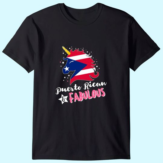 Discover Puerto Rican Unicorn Flag T Shirt