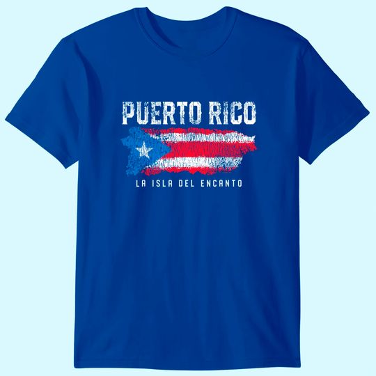 Discover Puerto Rico Island Flag T Shirt