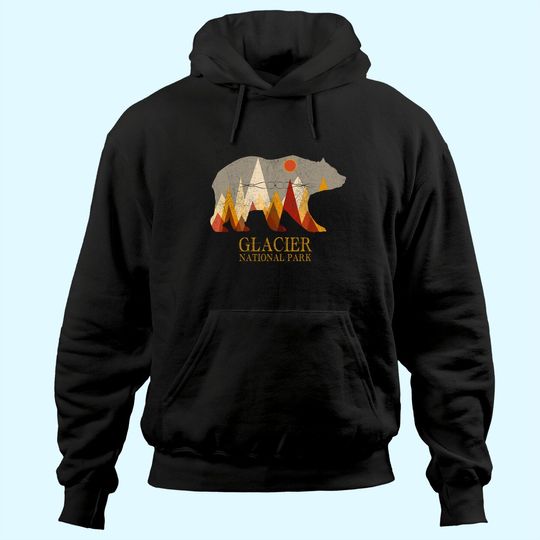 Discover Glacier National Park Grizzly Bear Montana Hoodie