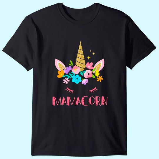 Discover Womens Funny Mamacorn Unicorn T-Shirt