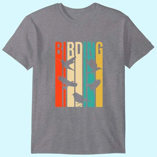 Discover Vintage Style Birding T-Shirt For Birders With Birds