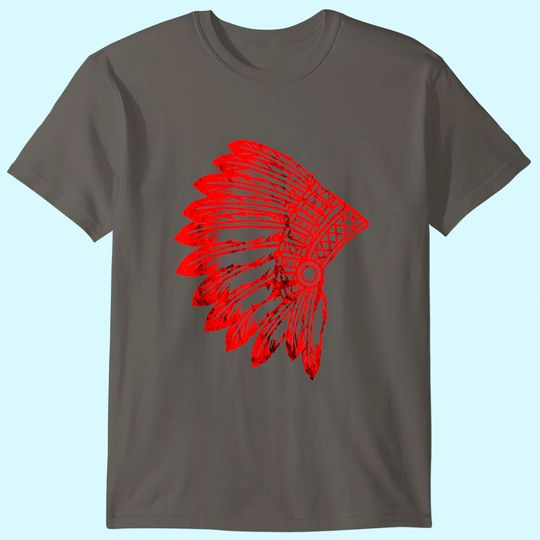 Discover Native American Feather Headdress Indian Chief Tribes Pride T Shirt